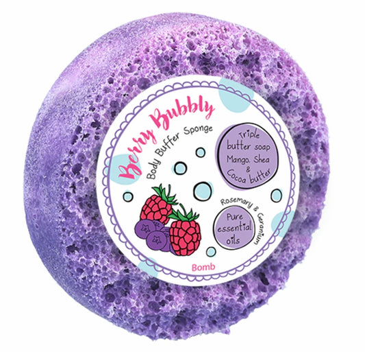 Berry Bubbly Body Buffer Sponge